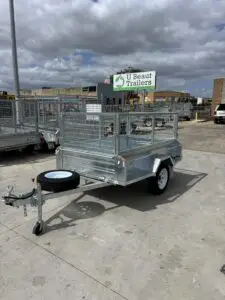 7x4 Single Axle Heavy Duty Galvanised Tipper with 400mm sides