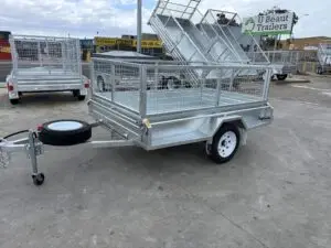 8x5 Single Axle Heavy Duty Galvanised Tipper with 300mm sides