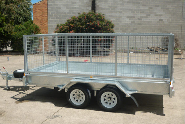 12 x 6 Heavy Duty Single Axle Tipper Trailer Galvanised Checker Plate 300mm sides