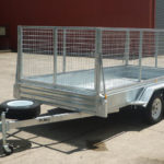 12 x 6 Heavy Duty Single Axle Tipper Trailer Galvanised Checker Plate 300mm sides