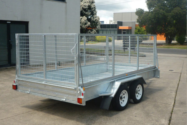 12 x 6 Heavy Duty Single Axle Tipper Trailer Galvanised Checker Plate 300mm sides