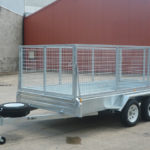 12 x 6 Heavy Duty Single Axle Tipper Trailer Galvanised Checker Plate 300mm sides
