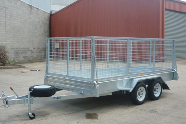 12 x 6 Heavy Duty Single Axle Tipper Trailer Galvanised Checker Plate 300mm sides