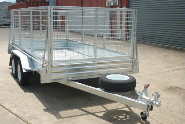 12 x 6 Heavy Duty Single Axle Tipper Trailer Galvanised Checker Plate 300mm sides