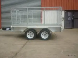 8x5 Tandem Axle Box Trailer Galvanised Cage Heavy Duty 2800kg ATM