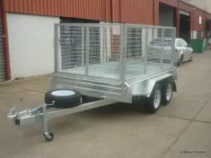 8x5 Tandem Axle Box Trailer Galvanised Cage Heavy Duty 2800kg ATM