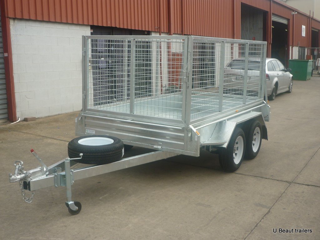 8x5 Tandem Axle Box Trailer Galvanised Cage 2800kg | U Beaut Trailers