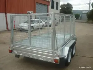 8x5 Tandem Axle Box Trailer Galvanised Cage Heavy Duty 2800kg ATM