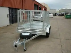8x5 Tandem Axle Box Trailer Galvanised Cage Heavy Duty 2800kg ATM