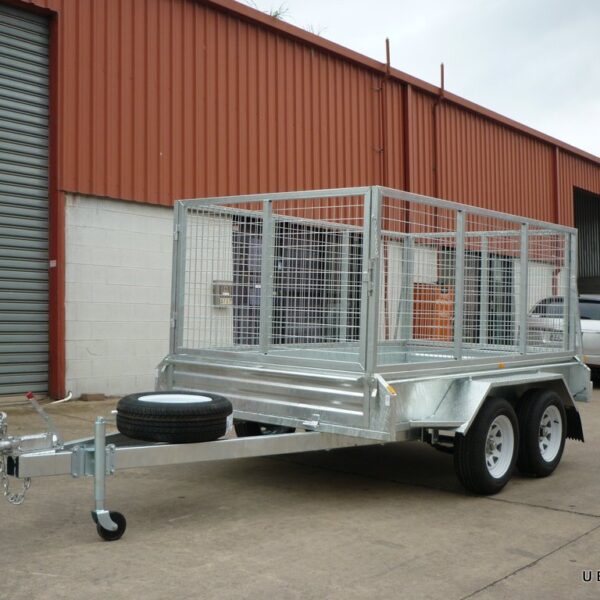 8×5 Tandem Axle Box Trailer Galvanised Cage Heavy Duty 2800kg ATM