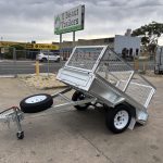 U beaut Trailers 6x4 box trailer cage galvanised tilt