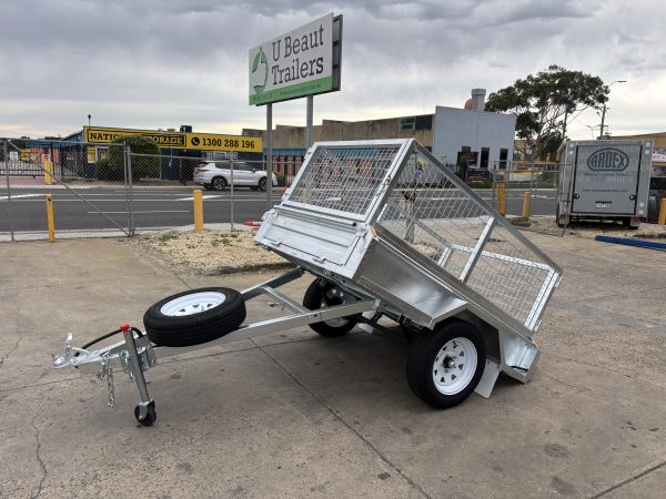 U beaut Trailers 6x4 box trailer cage galvanised tilt