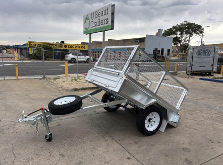 U beaut Trailers 6x4 box trailer cage galvanised tilt