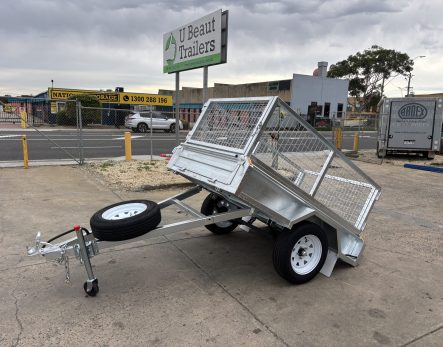 U beaut Trailers 6x4 box trailer cage galvanised tilt