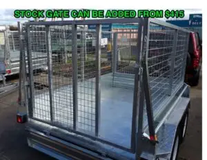 8x5 Tandem Tipper with 380mm side and 800mm Cage 2000kg ATM