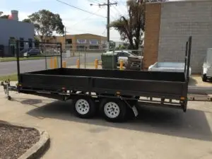 14x7 Tandem Flat Top with H-bars , Split sides, 2000kg ATM