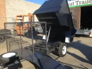 Lawn Mower 7x5 Single Axle Box Trailer Hydraulic Tipper