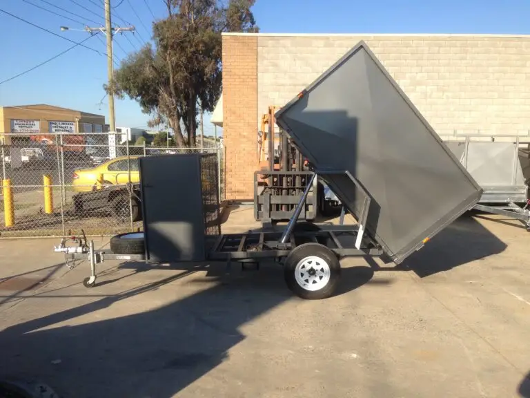 Lawn Mower 7x5 Single Axle Box Trailer Hydraulic Tipper