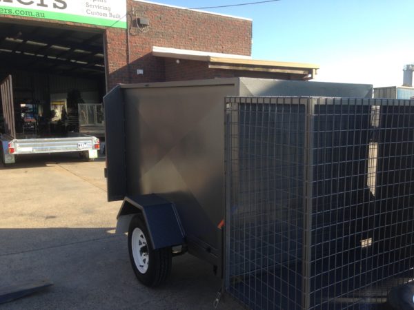 7x5 Box Trailer Hydraulic Tipper lawn Mower