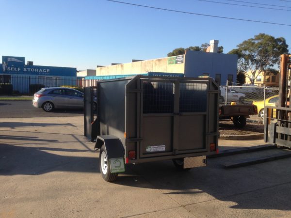 7x5 Box Trailer Hydraulic Tipper lawn Mower