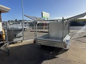 10x5 Tradesman Tradie Tandem Trailer 1/2 cage H-bars 2000kg ATM Galvanised