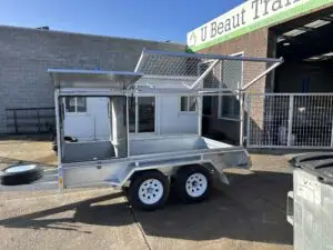 10x5 Tradesman Tradie Tandem Trailer 1/2 cage H-bars 2000kg ATM Galvanised