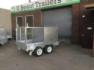 8x5 Tandem Trailer Tradesman Galvanised 1/2 Tradie Caged 1000mm