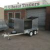 8×5 Tandem Trailer Tradesman Galvanised 1/2 Tradie Caged 1000mm