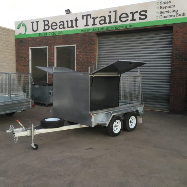 8×5 Tandem Trailer Tradesman Galvanised 1/2 Tradie Caged 1000mm