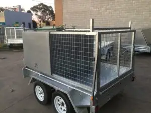 8x5 Tandem Trailer Tradesman Galvanised 1/2 Tradie Caged 1000mm