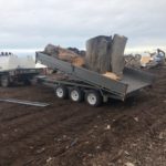 14x8 Flat Top Hydraulic Tipper Tri-axle with fold down sides, 4500kg ATM