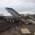 14x8 Flat Top Hydraulic Tipper Tri-axle with fold down sides, 4500kg ATM