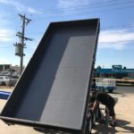 14x8 Flat Top Hydraulic Tipper Tri-axle with fold down sides, 4500kg ATM