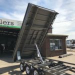 14x8 Flat Top Hydraulic Tipper Tri-axle with fold down sides, 4500kg ATM