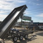 14x8 Flat Top Hydraulic Tipper Tri-axle with fold down sides, 4500kg ATM