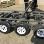 14x8 Flat Top Hydraulic Tipper Tri-axle with fold down sides, 4500kg ATM