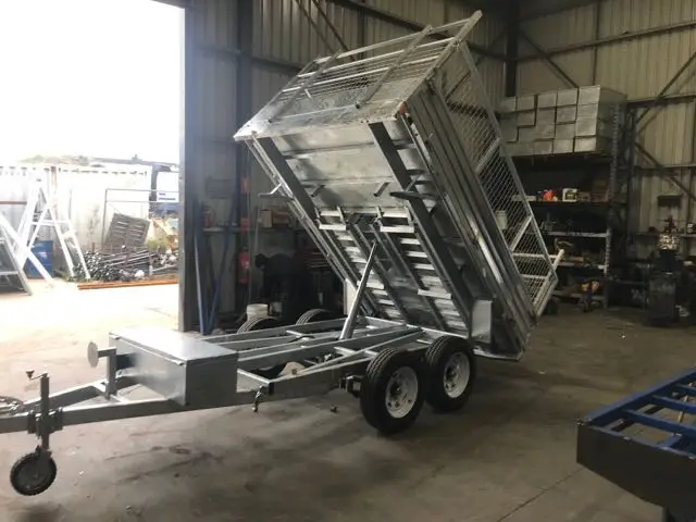10×7 Flat top Tandem Tipper with 300mm fold down side, 600mm cage, Ramps  3500kg ATM 3.5 Ton
