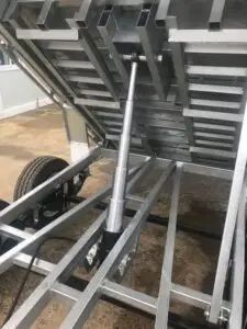 12x7 Flat top Tandem Hydraulic Tipper Trailer 3500kg ATM 3.5 Ton , Ramps, 600mm cage