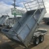 12×7 Flat top Tandem Hydraulic Tipper Trailer 3500kg ATM 3.5 Ton , Ramps, 600mm cage