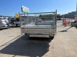 12x7 3 Way Flat top Tandem Hydraulic Tipper Trailer 3500kg ATM 3.5 Ton , Ramps, 600mm cage