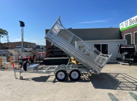 12×7 3 Way Flat top Tandem Hydraulic Tipper Trailer