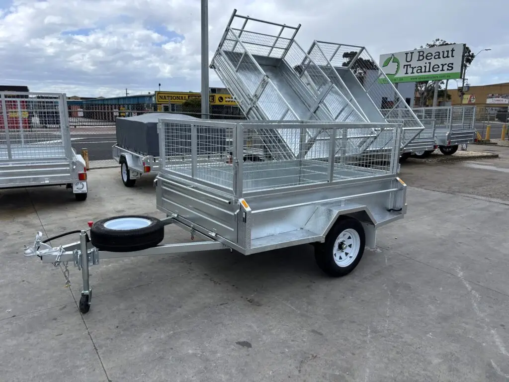 7x5 box trailer galvanised u beaut trailers left side scaled