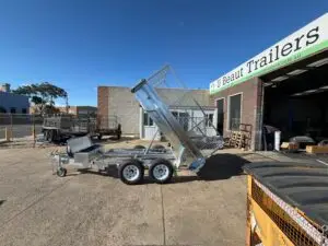 9x5 Tandem Hydraulic tipper trailer 3500kg U Beaut Trailers LH Raised