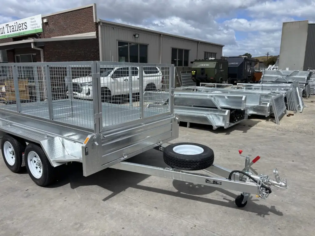 9x5 tandem box trailer galvanised 400mm side U Beaut Trailers front right scaled