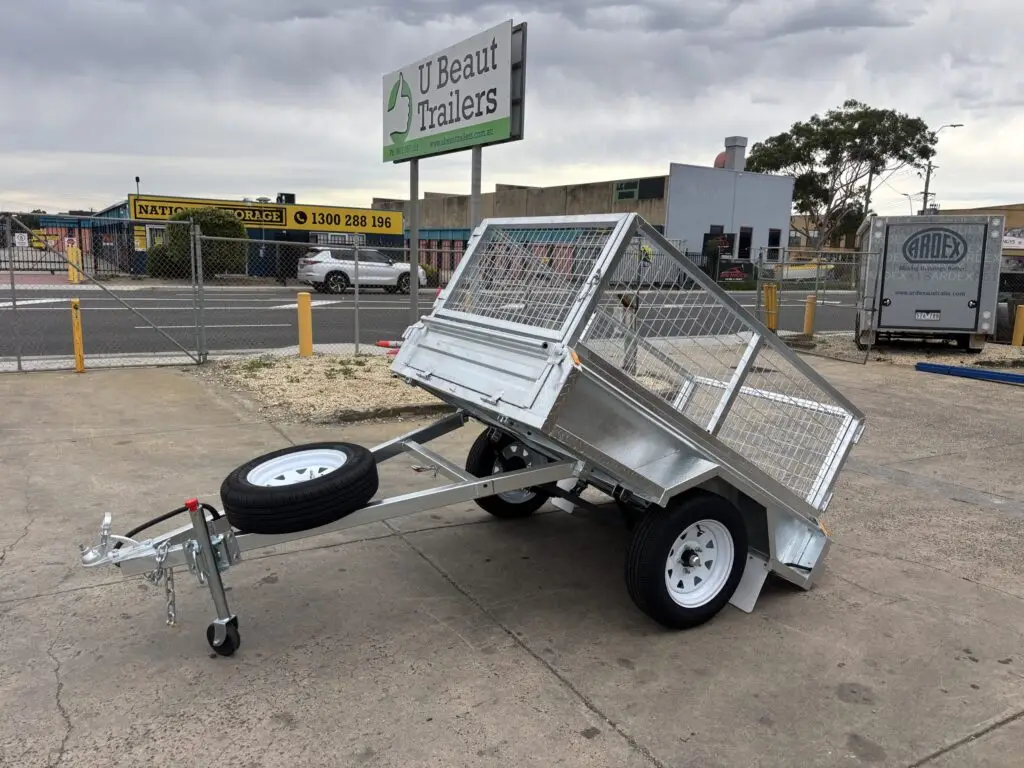 6x4 galvanised box trailer with cage
